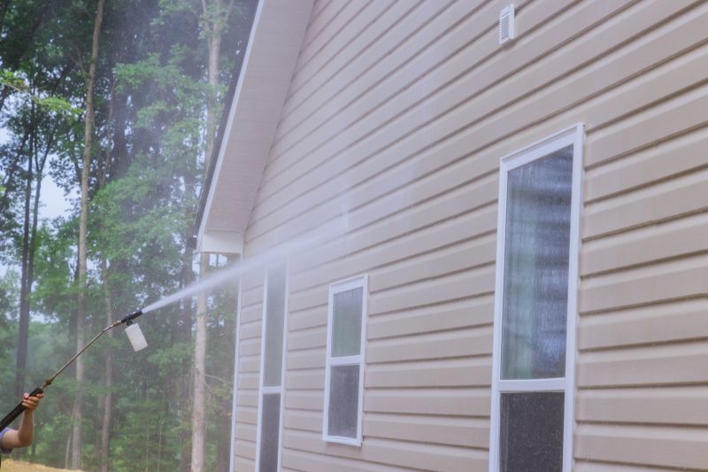 Power Washing of a Home Exterior